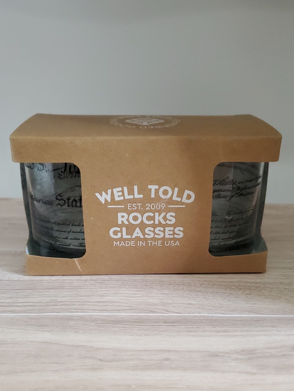 Constitution Declaration Rocks Glass Set